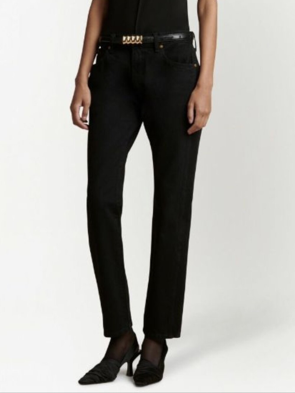 KHAITE Kyle Straight Denim 32 Black
